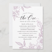Simple Floral I Have Found The One | Lilac Wedding Einladung (Vorderseite)