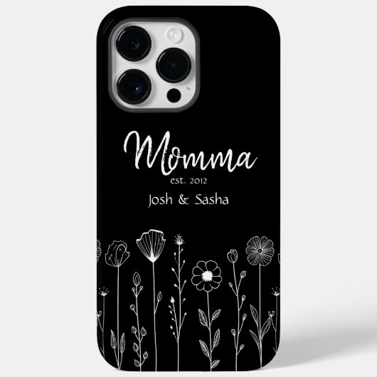 Simple Floral Nana Custom Title Case-Mate iPhone Hülle (Rückseite)