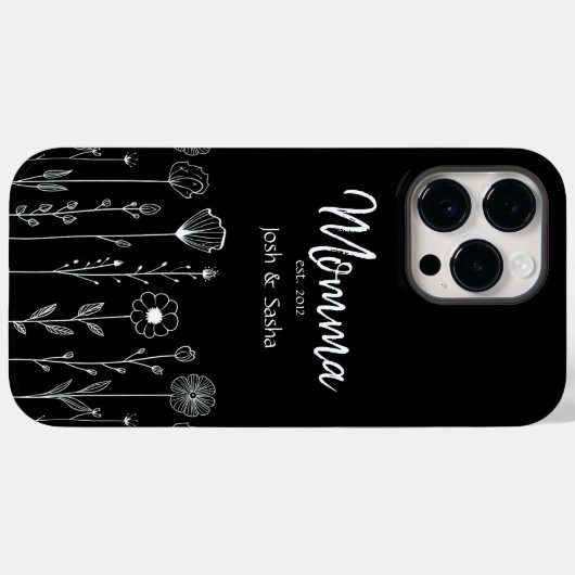 Simple Floral Nana Custom Title Case-Mate iPhone Hülle (Rückseite (Horizontal))