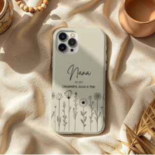 Simple Floral Nana Custom Title Case-Mate iPhone Hülle