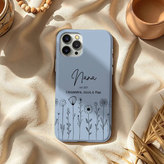 Simple Floral Nana Custom Title Case-Mate iPhone Hülle