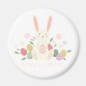 Simple Floral Oaster Bunny | Magnet (Vorne)
