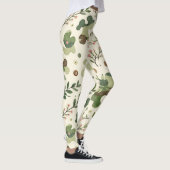 Simple Floral Sprigs Camouflage Pattern Leggings (Rechts)