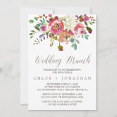 Simple Floral Watercolor Bouquet Wedding Brunch Einladung (Vorderseite)