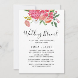 Simple Floral Watercolor Bouquet Wedding Brunch Einladung