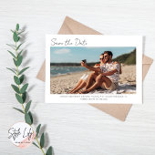 Simple Florida Beach Wedding Foto Save the Date