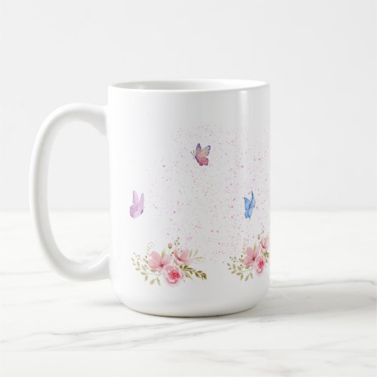 Simple Flower Design Mug Kaffeetasse (Links)