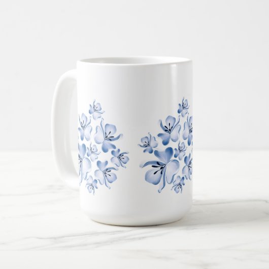 Simple Flower Design Mug Kaffeetasse (Vorderseite Links)