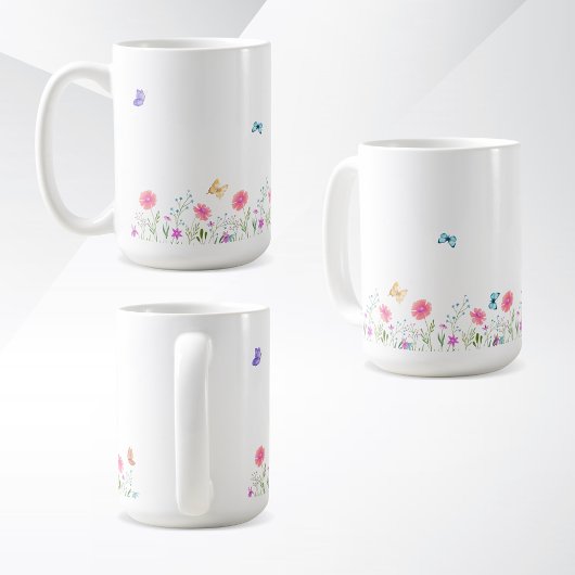Simple Flower Design Mug Kaffeetasse