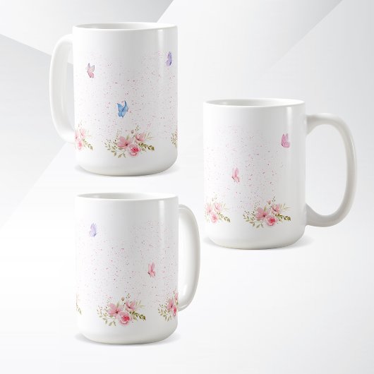 Simple Flower Design Mug Kaffeetasse