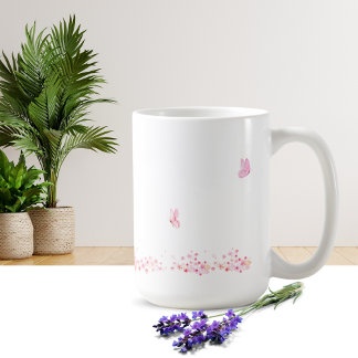Simple Flower Design Mug Kaffeetasse