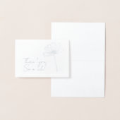 Simple Flower Thank You Folienkarte (Anzeige)