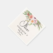 Simple, flowers Baby Shower Serviette (Ecke)