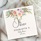 Simple, flowers Baby Shower Serviette