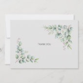 Simple Foliage Funeral Personalized Thank You Dankeskarte (Vorderseite)