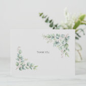 Simple Foliage Funeral Personalized Thank You Dankeskarte (Stehend Vorderseite)