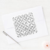 Simple Folk - Sarah Fielke Block des Monats 2018 Quadratischer Aufkleber (Umschlag)