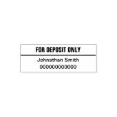 Simple For Deposit Only Name Bank Account Number Permastempel (Design)
