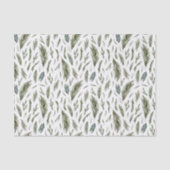 Simple Forest Botanicals Aquarellen Weihnachten Seidenpapier (Vorderseite)