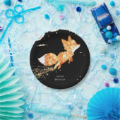 Simple Forest Fox Birthday Pappteller (Party)