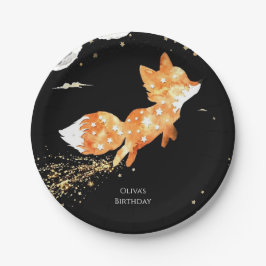 Simple Forest Fox Birthday Pappteller