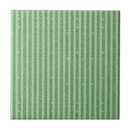 Simple Forest Green Glitter Style Vertical Stripes Fliese
