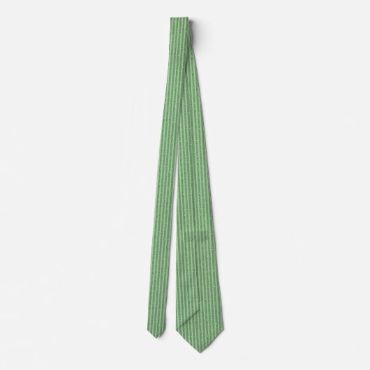 Simple Forest Green Glitter Style Vertical Stripes Krawatte (Rückseite)