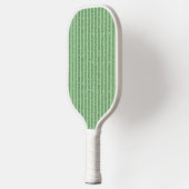 Simple Forest Green Glitter Style Vertical Stripes Pickleball Schläger (Links)
