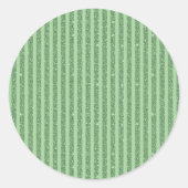 Simple Forest Green Glitter Style Vertical Stripes Runder Aufkleber (Vorderseite)
