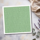 Simple Forest Green Glitter Style Vertical Stripes Serviette