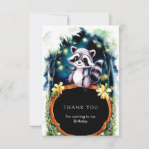 Simple Forest Raccoon Geburtstag