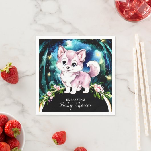 Simple Forest Wolf Baby Dusche Serviette (Beispiel)