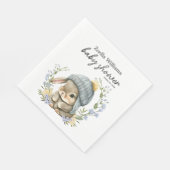 Simple Forest Woodland Baby Shower Napkin Serviette (Ecke)