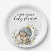 Simple Forest Woodland Baby Shower Paper Plate Pappteller (Vorderseite)