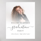Simple Foto Overlay Welcome Abschluss 2024 Grad Poster (Vorne)