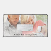 Simple Foto Overlay Welten Beste Großeltern Schreibtischunterlage (Tastatur & Maus)
