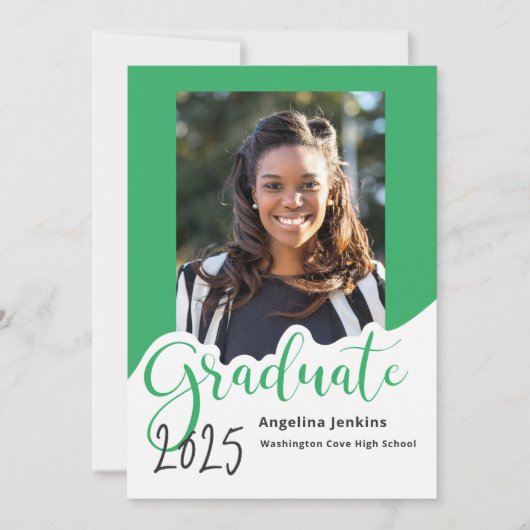 Simple Foto Whimsical Green 2025 Ankündigung (Vorderseite)