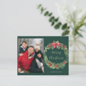 Simple Foto Wreath Frohe Weihnachten (Stehend Vorderseite)