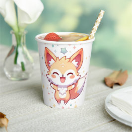 Simple Fox Baby Dusche Pappbecher