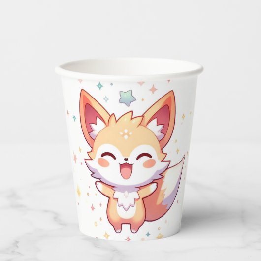 Simple Fox Baby Dusche Pappbecher (Vorderseite)