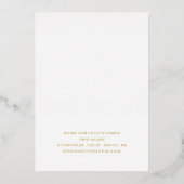 Simple Frame Gold Script Foto Abschluss Folieneinladung (Rückseite)