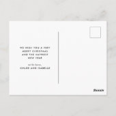 Simple Frame White Buffalo Kariertes Foto Postkarte (Rückseite)