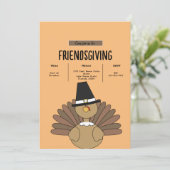 Simple Friendsgiving Einladung (Stehend Vorderseite)
