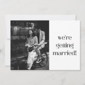 Simple Fun Casual Minimal Modern Photo Wedding  Save The Date (Vorderseite)