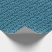 Simple Fun Dark Aquamarin Blue Zigzag Kunstmuster Geschenkpapier (Ecke)