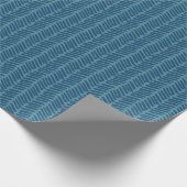 Simple Fun Dark Aquamarin Blue Zigzag Kunstmuster Geschenkpapier (Ecke)