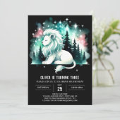 Simple Fun Lion Birthday Einladung (Stehend Vorderseite)