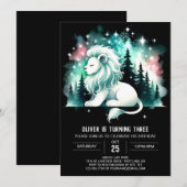 Simple Fun Lion Birthday Einladung (Vorne/Hinten)