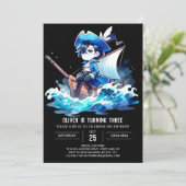 Simple Fun Pirate Birthday Einladung (Stehend Vorderseite)