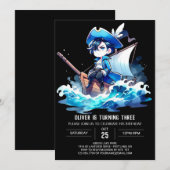 Simple Fun Pirate Birthday Einladung (Vorne/Hinten)